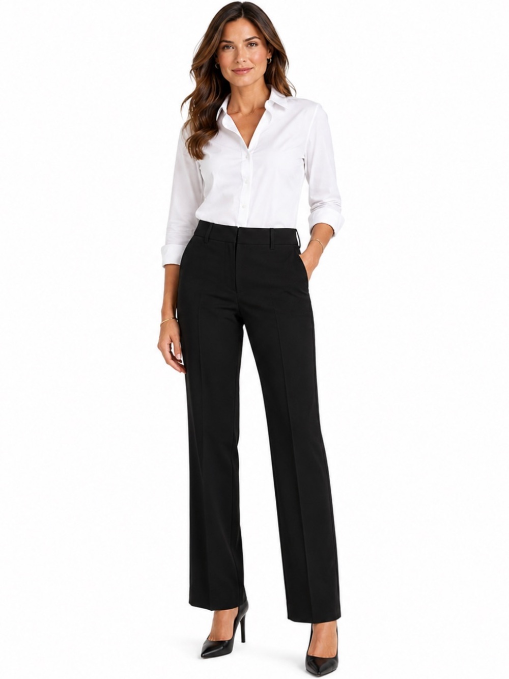 Lauren Ralph Lauren Sanderson Black Dress Pants Petite 10P